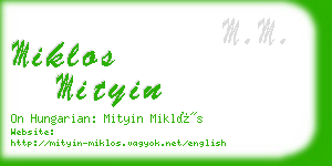 miklos mityin business card